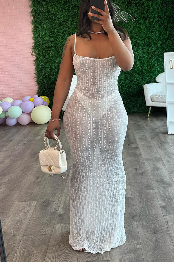 Come Thru Mesh Maxi Dress