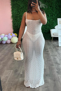 Come Thru Mesh Maxi Dress