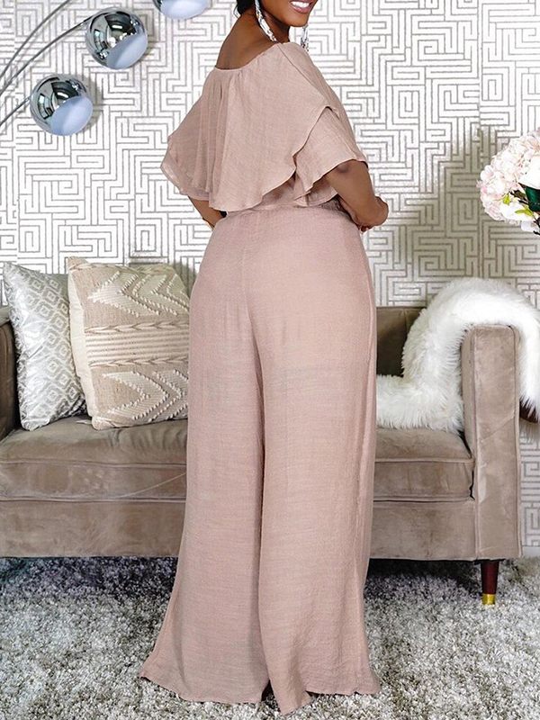 Off-Shoulder Top & Wide-Leg Pants Set