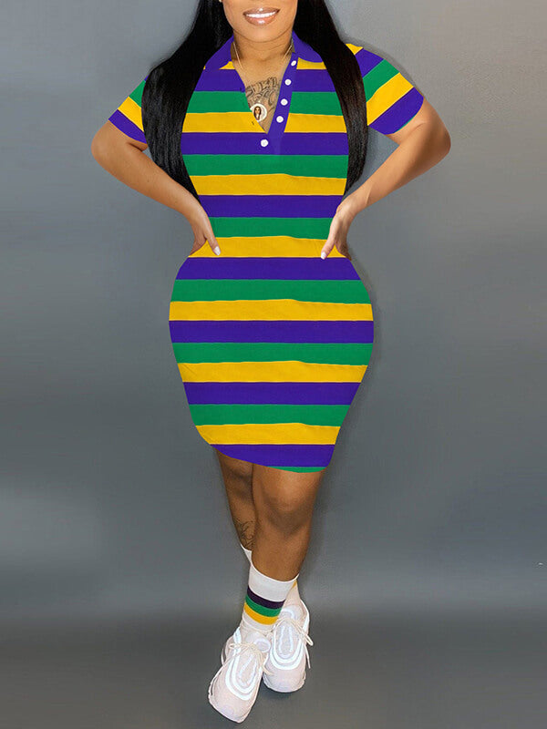 Stripe Polo Dress