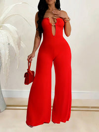 Strapless Wide-Leg Jumpsuit