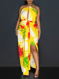 Printed Halter Dress