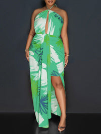 Printed Halter Dress