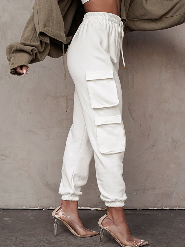 Cropped Tank Top & Cargo Pants Set