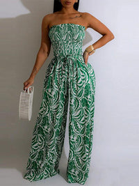 Printed Strapless Jumpsuit