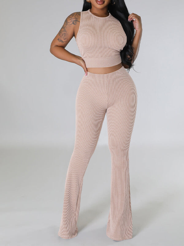 Ribbed Sleeveless 2PC Set