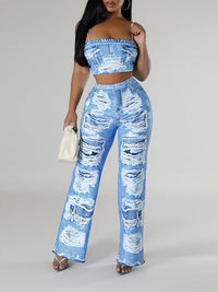 Printed Cami Top & Pants Set