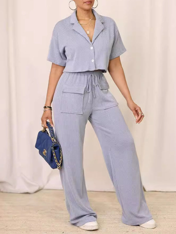 Solid Shirt & Pants Set