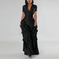 Ruffle Wide Leg Jumpsuit