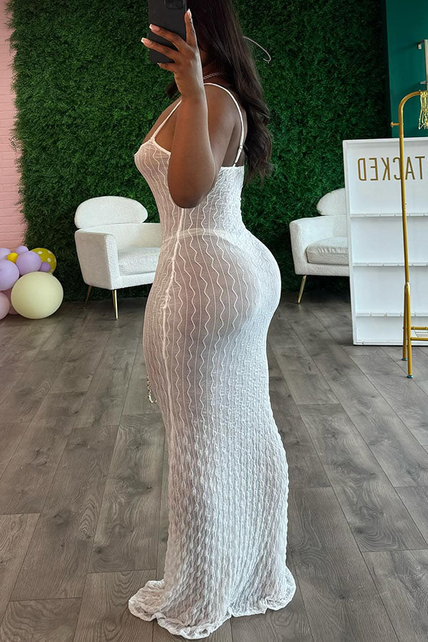 Come Thru Mesh Maxi Dress