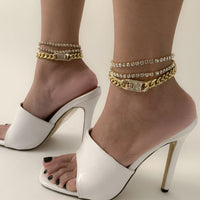 Rhinestone 3PCS Anklet Set