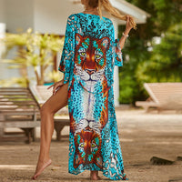 Wild Print Cover Up Dress